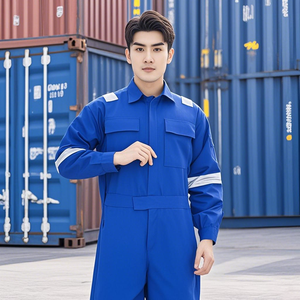 Overall katun 100% tugas berat untuk pria sampul Keamanan Pasar & pelabuhan bernapas dengan cetakan OEM tersedia - Product Image 2