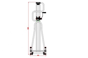 Khổng lồ di chuyển chất lượng tốt công suất 120kg mini tay winch ngã ba nâng <span class=keywords><strong>Stacker</strong></span>, 1050 mét liftsmart straddle chân Hướng dẫn sử dụng <span class=keywords><strong>Stacker</strong></span> - Product Image 5