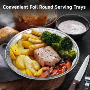 18" Round Partyware Aluminium Foil Dish Embossing US Arab Disposable Round <b>Pans</b> Catering Tray f - Product Image 5