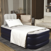 Matelas pneumatique intelligent avec pompe intégrée - Lit gonflable double de luxe pour la maison, les voyages et le camping - Lit gonflable haut de gamme pour