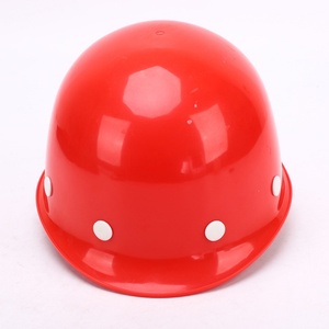 Casque de sécurité rouge, type cercle, 4 points de suspension, non rainuré - Product Image 1