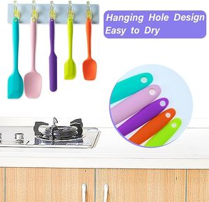 <strong>Baking</strong> Props Silicone Spatula <strong>Set</strong> of 5pcs Food Scraper for <strong>Baking</strong> Cooking Mixing Scraping Nonstick Cookware Kitchen Utensils