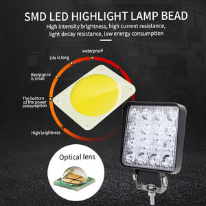 Luz Led de trabajo recargable para tractor, lámpara de 4 pulgadas, 12v de CC, 16 cuentas, 48w, <span class=keywords><strong>2021</strong></span> - Product Image 6