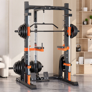 Rack <span class=keywords><strong>de</strong></span> <span class=keywords><strong>musculation</strong></span> multifonctionnel avec machine Smith, équipement complet d'entraînement <span class=keywords><strong>de</strong></span> force pour la maison, <span class=keywords><strong>banc</strong></span> <span class=keywords><strong>de</strong></span> <span class=keywords><strong>musculation</strong></span> et rack à squats - Product Image 3