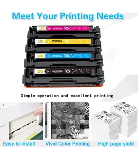 415A Cartouches De Toner W2030A Toner Cartridge W2031A W2032A W2033A Laser Printer Toner Cartridge