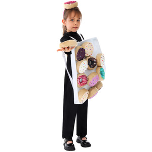 Costume de cosplay Donut pour enfants, tenue de performance, costume amusant pour fête d'Halloween, combinaison détachable pour la famille - Product Image 3