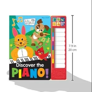 厂家订制儿童电子音响会说话钢琴音乐有声书籍内置键盘，用于早期学习