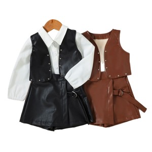 Completo Autunnale per Bambine: Set 3 Pezzi con Maglia a Maniche Lunghe, Gilet e Gonna-Pantalone - Product Image 5