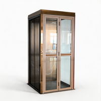 Ascenseur résidentiel de luxe pour villa, installation facile sans machine ni salle technique, 2-4 étages, porte automatique, petit ascenseur domestique au design moderne