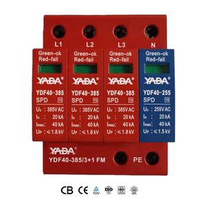 מגן נחשולי מתח YADA <span class=keywords><strong>SPD</strong></span> AC 385V 20KA~40KA, התקן הגנה מפני מתח נמוך T2 <span class=keywords><strong>SPD</strong></span> עבור עמדת טעינה לרכב חשמלי DC - Product Image 4