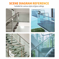 Rampe en verre en acier inoxydable pour escaliers de balcon modernes et villas – Garde-corps en verre trempé personnalisé pour le projet