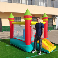 Château gonflable Noco de haute qualité en tissu Oxford, avec toboggan, kit complet, souffleur d'air portable, pour enfants, pour la cour.