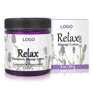 Loción de Masaje Terapéutico Relajante para Todo el Cuerpo de Marca Privada, Crema de <span class=keywords><strong>Aceite</strong></span> Esencial de Lavanda y Menta Pura Enriquecida con Ingredientes Totalmente Naturales - Product Image 1