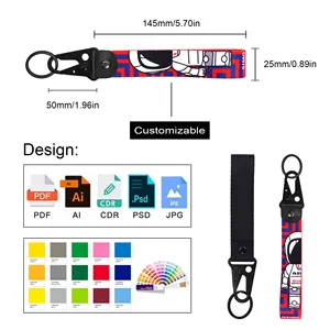 Promotionele Vliegtuigen Tags Motorfiets Sleutelhanger Custom Geweven Polsband Motorfiets Korte Pols Lanyard Sleutelhanger