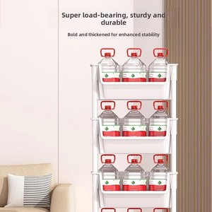 Scaffale portaoggetti in plastica da terra, mobile, per giocattoli per bambini, carrello con ruote per soggiorno e <span class=keywords><strong>cucina</strong></span>, scaffale multistrato - Product Image 4