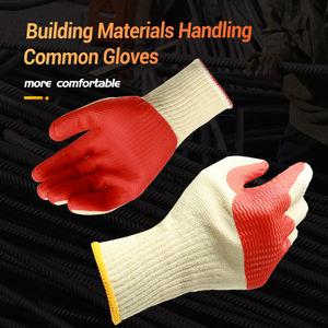 قفازات واقية للسلامة مقاومة للاهتراء مضادة للانزلاق بطلاء الأصابع قفازات عمل مطاطية مشربة - Product Image 5