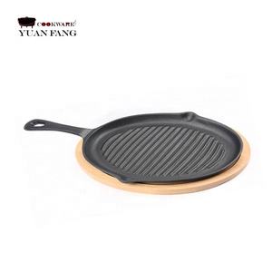 Sartén ovalada de hierro fundido de 25CM, plancha para fregar, sartén pesada - Product Image 2