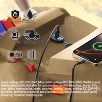 Chargeur USB-C et USB étanche 12V-24V à charge rapide pour bus, camping-car, voiture, moto