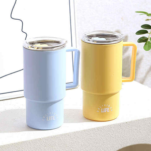 Vaso Térmico de Acero Inoxidable 304 de Doble Capa, 560 ml, con Logotipo Personalizado, Nuevo Diseño, Color Sólido, Antiderrames, Libre de BPA, con Asa - Product Image 2