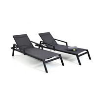 Hôtel minimaliste meubles de jardin piscine chaises longues imperméable extérieur Teslin maille aluminium Chaise longue