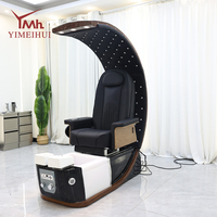 Fauteuil de pédicure électrique de luxe moderne avec massage, en cuir anti-acétone, mobilier de salon de manucure