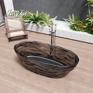 <span class=keywords><strong>Baignoire</strong></span> transparente Jingtao, design vague de sirène, autoportante, vente directe usine, en résine, moderne et simple, <span class=keywords><strong>sans</strong></span> robinet, pour usage domestique et professionnel - Product Image 4