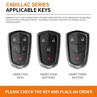 Housse de clé de voiture en cuir TPU en alliage de Zinc pour Cadillac CT4 CT5 CT4-V C8 Corvette 2018 2019 2020 2021 porte-clés accessoires