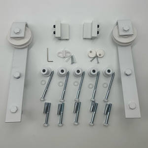 Quincaillerie de porte de <span class=keywords><strong>grange</strong></span> blanche pour porte coulissante - Product Image 3