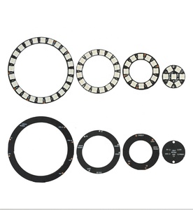 Tự làm rgbic WS2812 Vòng LED 7/12 /16/24 S vòng tròn pixel ánh sáng màu đen <span class=keywords><strong>PCB</strong></span> board 5V B - Product Image 3