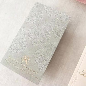 Tarjetas de Invitación de Boda Personalizadas con Terciopelo, Tarjetas de Visita, Tarjetas de Compromiso, Tarjetas de Felicitación de Aniversario de Bodas - Product Image 5