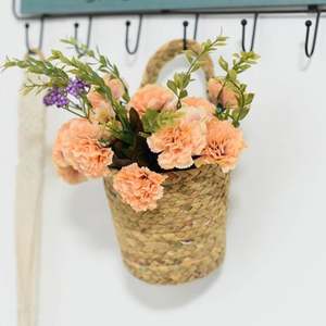 Boîte à pain paniers de rangement Coco avec chaîne Pots tressés pour plantes véritable Pot de plante suspendu panier de fruits marocain fleuriste - Product Image 3