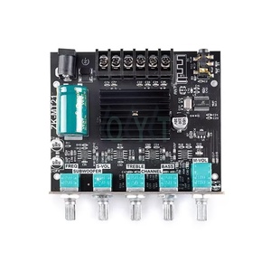 ZK-MT21 <span class=keywords><strong>50W</strong></span>*2+<span class=keywords><strong>100W</strong></span> Placa Amplificadora de Potencia Digital Compatible con <span class=keywords><strong>Bluetooth</strong></span>, Subwoofer de <span class=keywords><strong>2.1</strong></span> Canales, <span class=keywords><strong>Amplificador</strong></span> de Audio de 12V-24V - Product Image 3