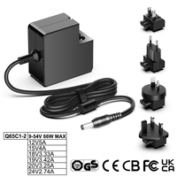 Adaptador de corriente universal de 66W con enchufes intercambiables para EE. UU. Reino Unido AU EU 4 enchufes extraíbles para Mini PC portátil resistente
