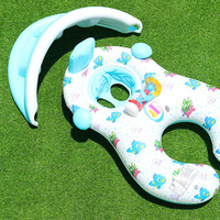 Vente en gros anneau de natation gonflable à double cercle siège flottant pour piscine gonflable adapté à la mère et à l'enfant
