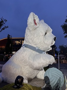 Estatua de Perro Grande Personalizada de Fibra de Vidrio, Escultura de Animal para Decoración de Centros Comerciales - Product Image 4