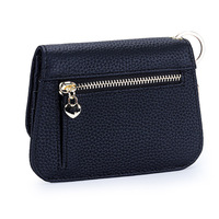 Dompet Pendek Wanita RFID Blocking Pure Fashion, Tempat Kartu, Dompet Koin, Kulit Asli, Gaya Jepang, Mini, Lucu, Clutch