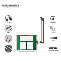 Specchio LED Intelligente con Dimmer CCT, Interruttore Touch, 12V 5A, 2 Pulsanti, Display Ora e Temperatura con Memoria per Specchi da Bagno di Alta Gamma