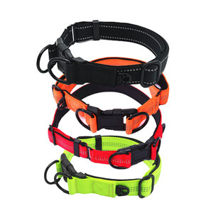 Fabricante al por mayor personalizado gran oferta resistente reflectante doble D anillo de nailon para entrenamiento de seguridad ajustable <span class=keywords><strong>collar</strong></span> de perro todo - Product Image 1