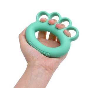 Mordedor de silicona con forma de pata de bebé, chupete rosa y morado para masaje de encías e alivio de la dentición en bebés - Product Image 3