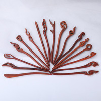 18cm Antique rouge bois de santal épingle à cheveux Simple moderne Hanfu cheveux accessoires pour femmes quotidien cheveux accessoire