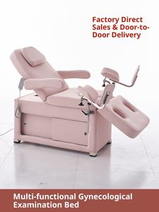 Camilla facial Rosa Extensión de cama Procedimiento de tratamiento Salón de belleza Dermatología Silla Examen Mesa de masaje - Product Image 2