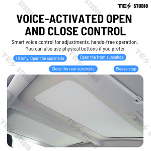 Parasol de techo para Tesla Model 3 /3 Highland 2017-2023, parasol con Control de voz, tragaluz eléctrico plegable, parasol ciego UV - Product Image 4