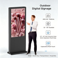 Écran d'affichage numérique extérieur de 32, 43 et 49 pouces pour la rue, kiosque numérique tactile haute luminosité pour les services publics