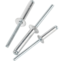 Rivets aveugles en aluminium 3/16"x3/8" à tête fraisée, type ouvert, pour bricolage, réparation de tôles, automobile et mobilier
