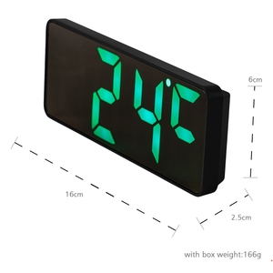 Reloj Despertador LED <span class=keywords><strong>de</strong></span> Alta Calidad con Espejo, Elegante Calendario para Dormitorio, Movimiento Electrónico, Función <span class=keywords><strong>de</strong></span> Repetición, Reloj Digital <span class=keywords><strong>de</strong></span> Escritorio - Product Image 3
