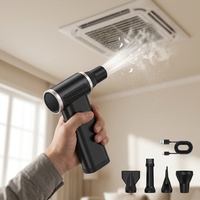 Souffleur d'air électrique rechargeable avec moteur sans balais, durable, pour le nettoyage des écrans, des claviers d'ordinateur, à la maison et en voiture