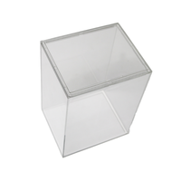 Jihong, venta al por mayor, cubierta protectora POP transparente moderna, vitrina Rectangular dura de 4 pulgadas, caja gruesa de 3mm, cajas de almacenamiento, contenedores