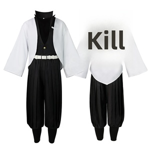 Costume complet de cosplay anime blanc imprimé Haori Wind Hashira <span class=keywords><strong>Shinazugawa</strong></span> <span class=keywords><strong>Sanemi</strong></span> pour soirée déguisée et événement de cosplay - Product Image 1