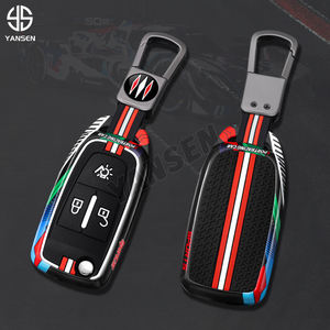 Alliage de zinc + Silicone voiture Flip clé à distance housse coque Fob pour DAF <span class=keywords><strong>106</strong></span> CF Euro 6 2022 <span class=keywords><strong>XG</strong></span> XF camion voiture intérieur accessoires - Product Image 1