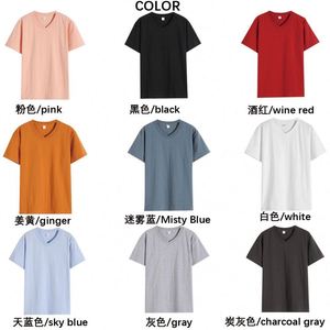 Camiseta con Cuello en V Estampada Personalizada al por Mayor, Camiseta Promocional de Alta Calidad 100% Algodón con Logotipo Serigrafiado - Product Image 2